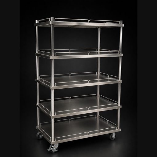 Xe Đẩy Hàng 5 Tầng Inox HATIENCORP – Giải Pháp Vận Chuyển & Lưu Trữ Hiệu Quả