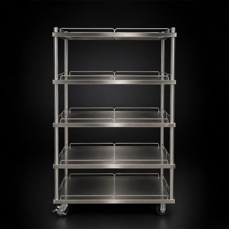 Xe đẩy hàng 5 tầng inox