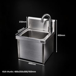 Chậu Rửa Inox Treo Tường SH-4 – Giải Pháp Rửa Tay Vệ Sinh Cho Bếp Công Nghiệp