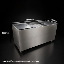 Thùng Inox Đựng Đá 1900x700x1000mm