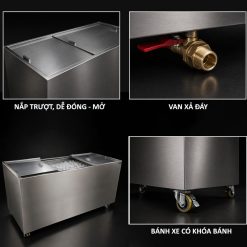 Cấu tạo thùng inox đựng đá