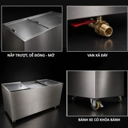 Cấu tạo thùng inox đựng đá