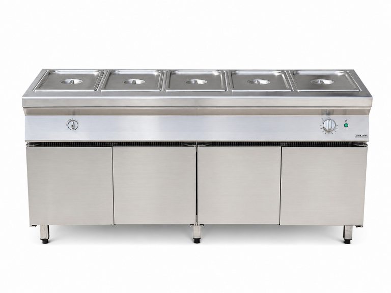 Quầy giữ nóng 4 ngăn inox cho khu ra món