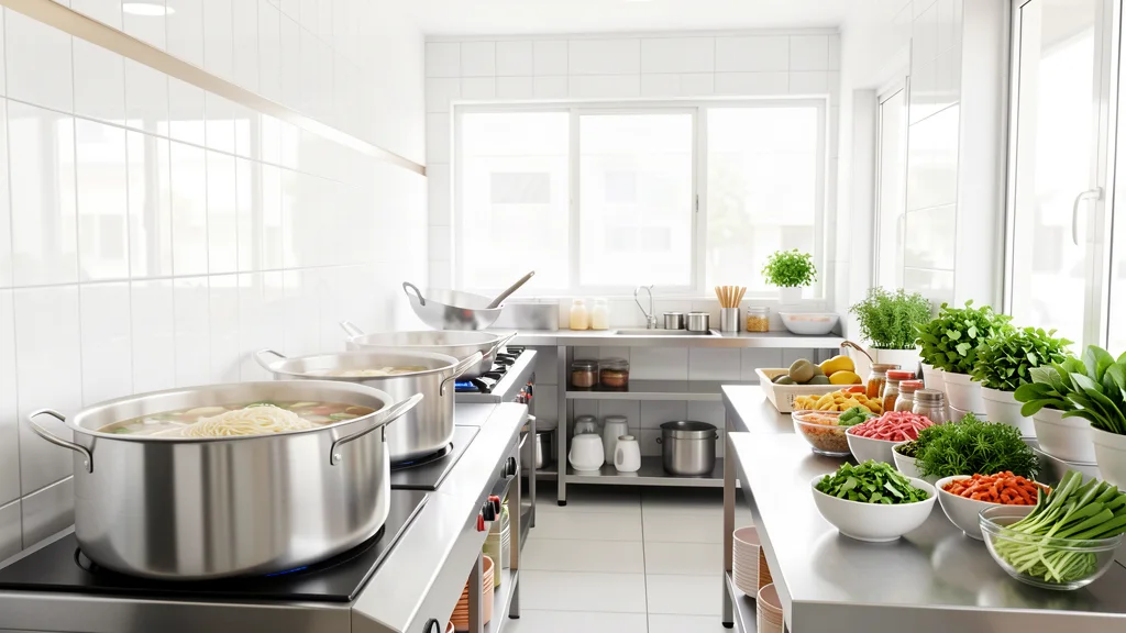 Thiết kế bếp cho quán phở đẹp, sang trọng