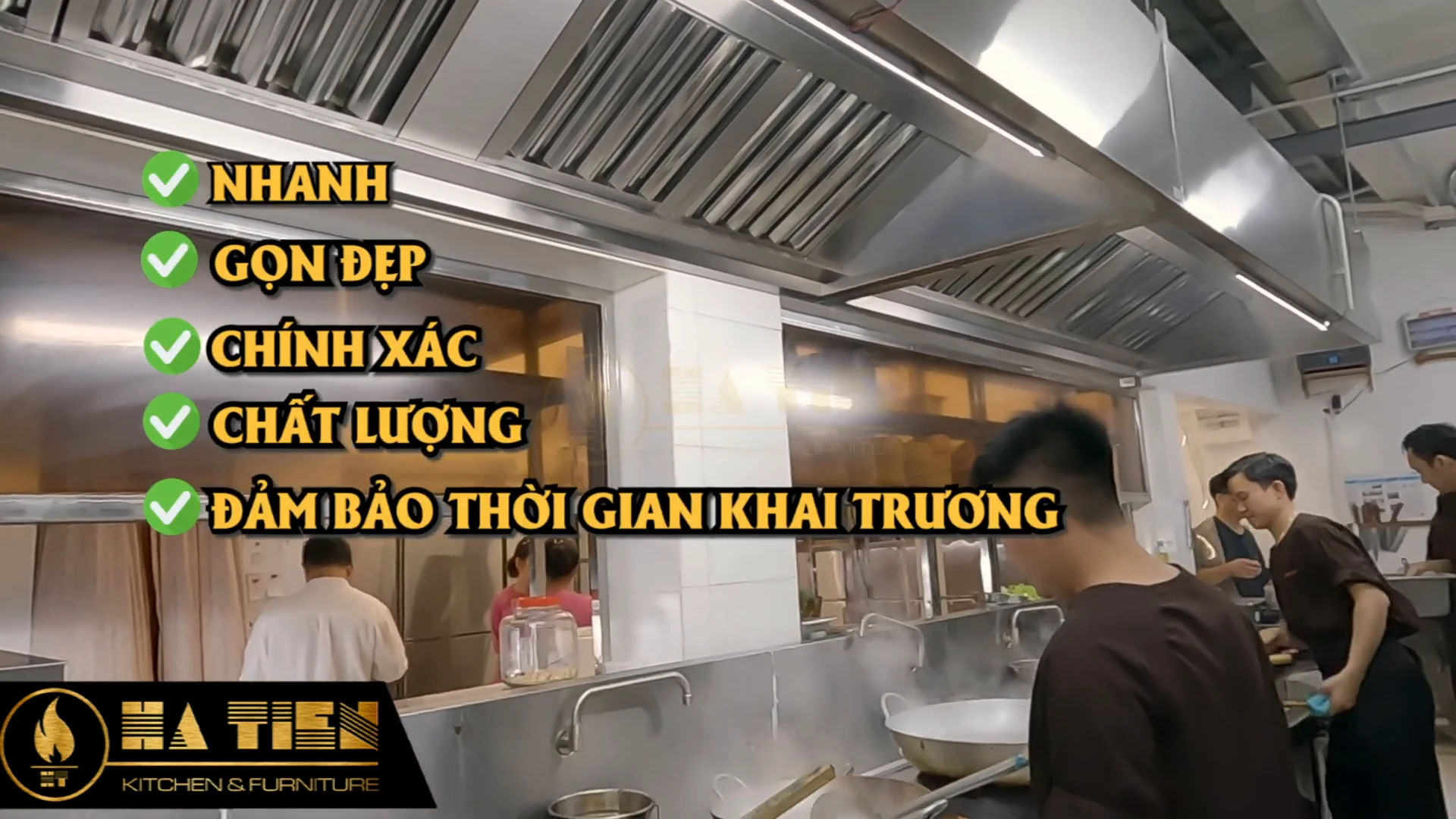 Bếp nấu sẵn sàng khai trương